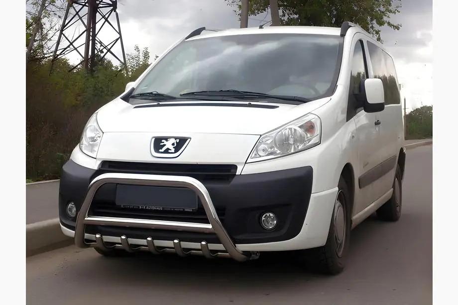 Fiat Scudo 2007-2015 Bullbar WT003/4 (Inox) cu inscriptie, 60 mm Image
