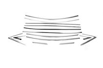 Hyundai Accent 2011-2017 Set complet ornamente cromate pentru geamuri (14 buc, inox) foto 2