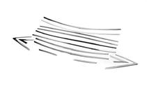Hyundai Accent 2011-2017 Set complet ornamente cromate pentru geamuri (14 buc, inox) foto 3