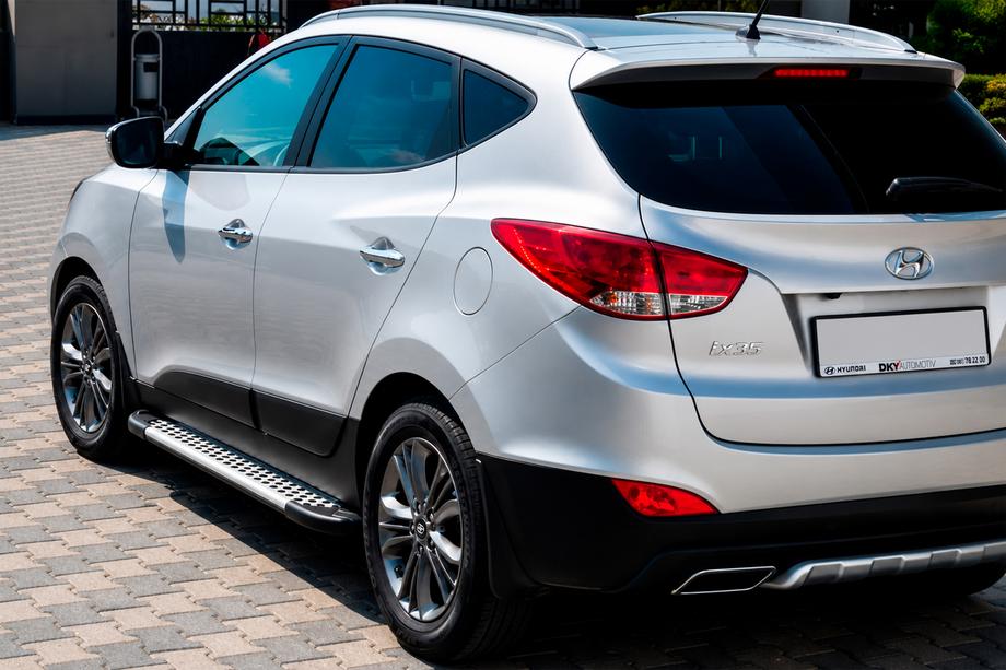 Hyundai IX-35 2010-2015 Praguri Laterale Allmond Grey (2 buc, Aluminiu) Image