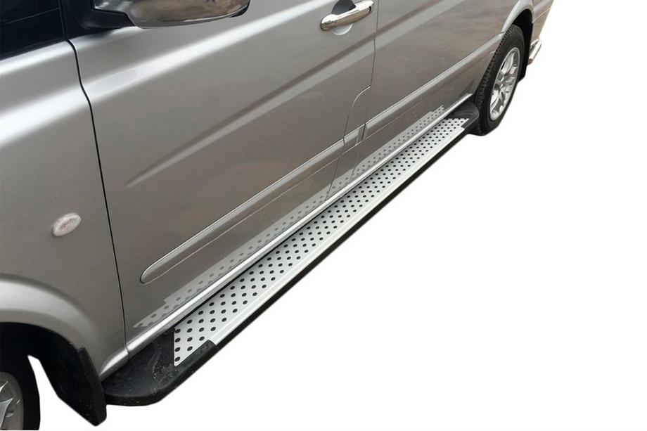 Mercedes Viano 2004-2014 Praguri laterale tip X5 (2 buc, aluminiu) Image