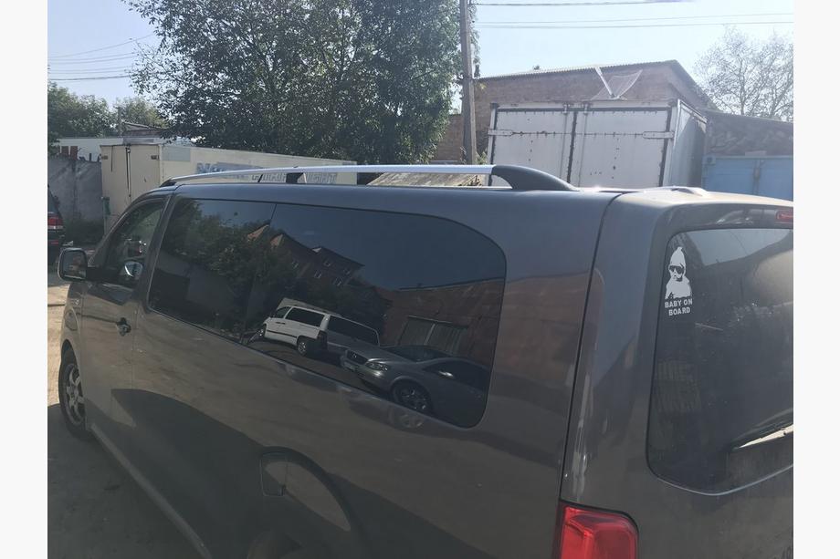 Citroen Jumpy/Dispatch 2017- Bare Longitudinale Crom Baza medie, picior din plastic Foto 3