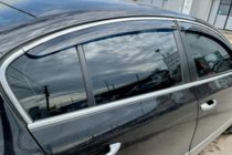 Volkswagen Passat B6 2006-2012 Deflectoare geamuri cu ornament cromat SD (4 buc, HIC) foto 2