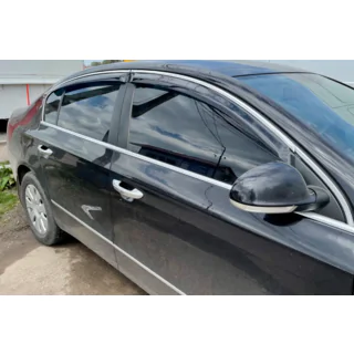 Deflectoare geamuri cu ornament cromat SD (4 buc, HIC) foto 1