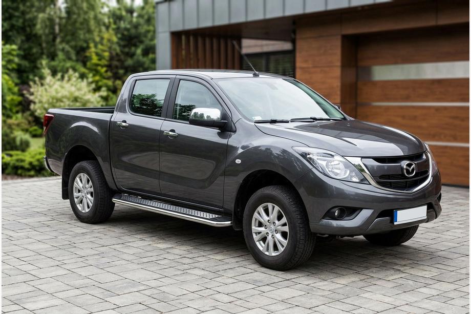 Mazda BT-50 2012- Praguri Laterale Maydos V2 (2 buc, Aluminiu si Otel Inoxidabil) Image