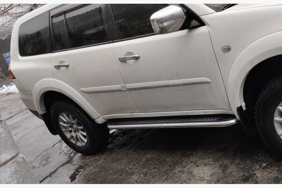 Mitsubishi Pajero Sport 2008-2015 Praguri Laterale Maydos V2 (2 buc, Aluminiu si Otel Inoxidabil) Foto 3