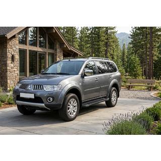 Praguri Laterale RedLine Black (2 buc, Aluminiu) Mitsubishi Pajero Sport 2008-2015 foto 1