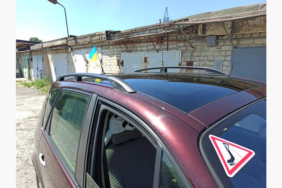 Renault Scenic/Grand 2003-2009 Bare Portbagaj Negre (2 buc) Ampatament Lung (Grande) Image