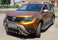 Renault Duster 2018-2024 Bullbar fara inscriptie WT003 (inox) foto 4