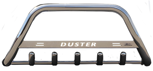 Renault Duster 2018-2024 Bullbar cu inscriptie WT004 (inox) foto 4