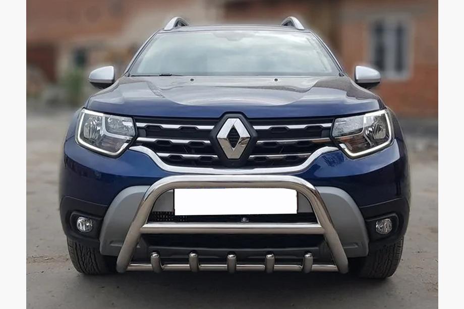 Dacia Duster 2018-2024 Bullbar fara inscriptie WT003 (inox) Image