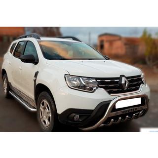Bullbar cu inscriptie WT004 (inox) Dacia Duster 2018-2024 foto 3