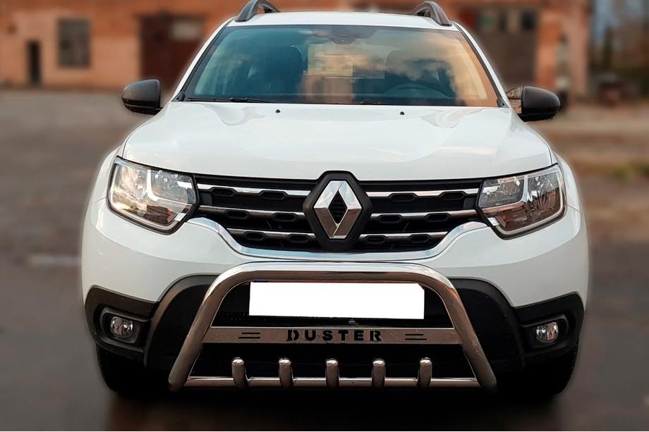 Dacia Duster 2018-2024 Bullbar cu inscriptie WT004 (inox) Image