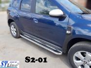 Renault Duster 2018-2024 Praguri Laterale Premium (2 buc, Inox) foto 3