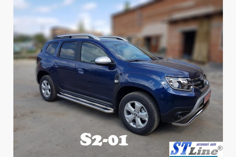 Renault Duster 2018-2024 Praguri Laterale Premium (2 buc, Inox) Image
