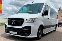 Mercedes Sprinter W907/W910 2018- Praguri Laterale Maya V2 (2 buc, Aluminiu) foto 4