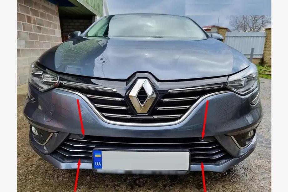 Renault Megane IV 2016-2025 Protectii bara din otel inoxidabil 2016-2021 (7 buc) Image