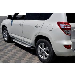 Praguri Laterale Allmond Grey (2 buc, Aluminiu) Toyota Rav 4 2006-2013 foto 1