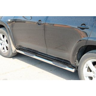 Tevi laterale pentru ampatament standard (2 buc, inox) Toyota Rav 4 2006-2013 foto 3