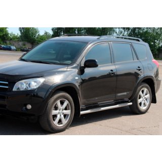 Tevi laterale pentru ampatament standard (2 buc, inox) Toyota Rav 4 2006-2013 foto 2
