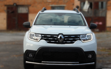 Dacia Duster 2008-2018 Protectie Fata ST014 (Inox) foto 1