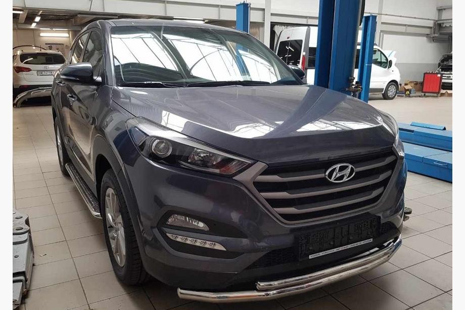 Hyundai Tucson TL 2016-2021 Protectie Fata ST014 (Inox) Foto 2