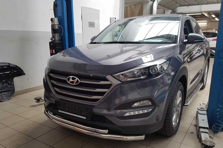 Hyundai Tucson TL 2016-2021 Protectie Fata ST014 (Inox) Foto 1