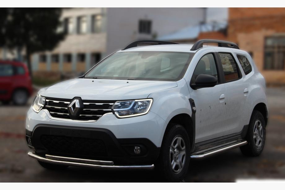 Renault Duster 2008–2017 Protectie Fata ST014 (Inox) d60/42 Foto 3