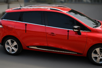 Renault Clio IV 2012-2019 Ornamente geamuri inox (Sport Tourer, 8 buc) foto 1