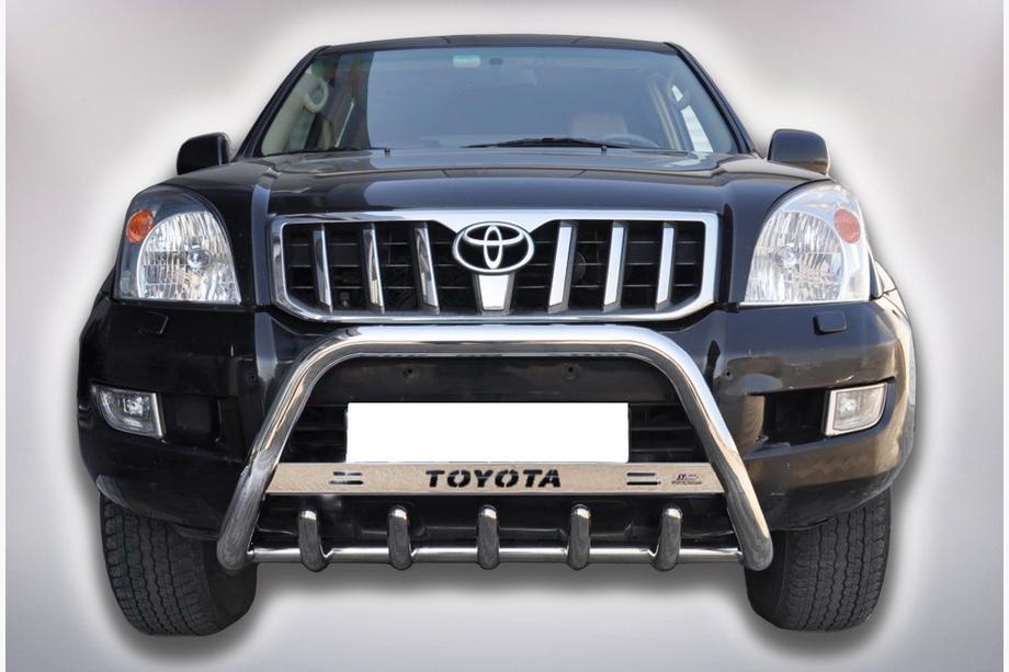 Toyota Land Cruiser Prado 120 2002-2009 Bullbar WT004 Otel Inoxidabil Image
