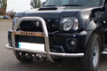 Suzuki Jimny 1998-2018 Bull bar QT007-Exclusive (cu inscriptie, inox) foto 3