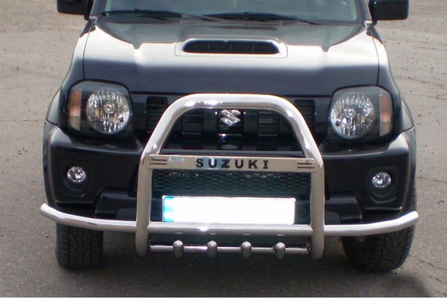 Suzuki Jimny 1998-2018 Bull bar QT007-Exclusive (cu inscriptie, inox) Image
