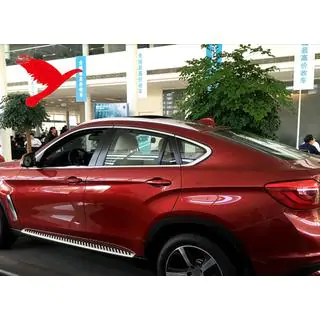Bare longitudinale de plafon integrate crom OEM (Aluminiu, montaj pe adeziv) BMW X6 F16 2014-2019 foto 3