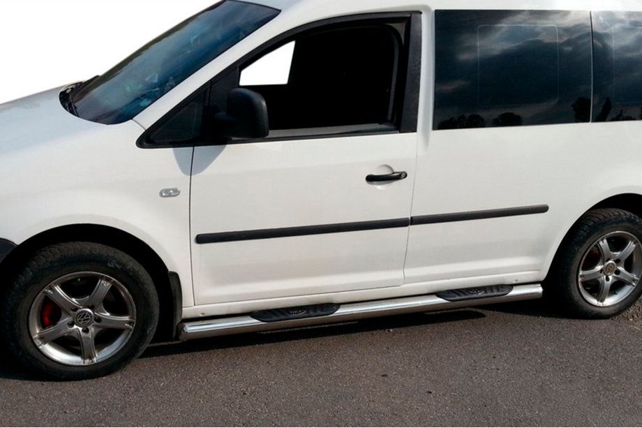 Volkswagen Caddy 2015-2020 Tevi Laterale BB002 (2 buc, inox) 70 mm, Baza Maxi Foto 3