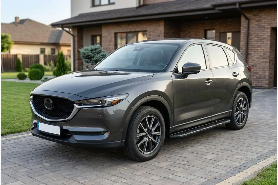 Mazda CX-5 2017–2025 Praguri Laterale Bosphore Black (2 buc, Aluminiu) Image