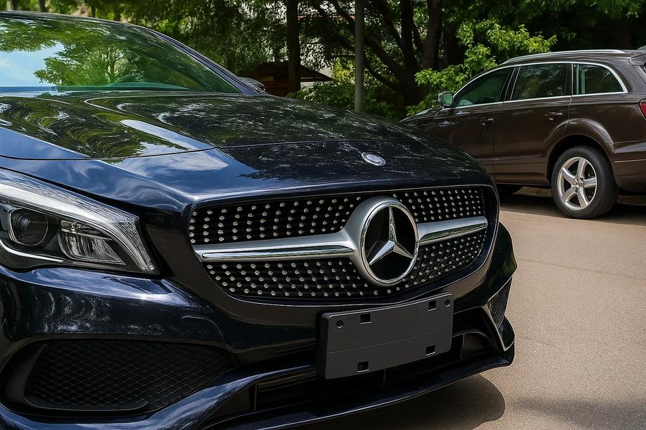 Mercedes CLA C117 2013-2019 Grila Fata (2013-2016, Diamond Silver) Image