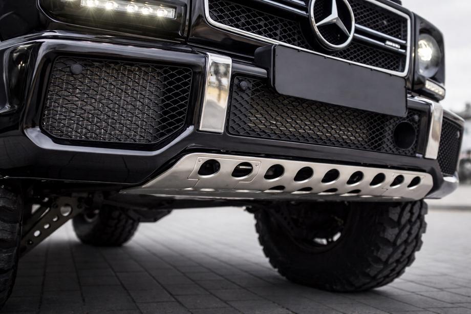 Mercedes G class W463 1990-2018 Protectie Bara Fata Inox Foto 2