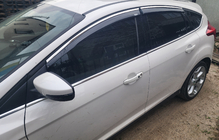 Ford Focus III 2011-2017 Deflectoare geamuri cu ornament cromat Niken (SD/HB, 4 buc) foto 6