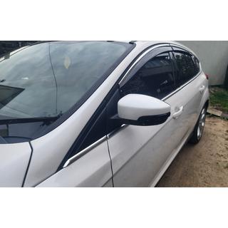 Deflectoare geamuri cu ornament cromat Niken (SD/HB, 4 buc) Ford Focus III 2011-2017 foto 3