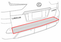 Lexus LX570/450d 2008-2022 Insert bara spate cu crom (2016+) foto 4