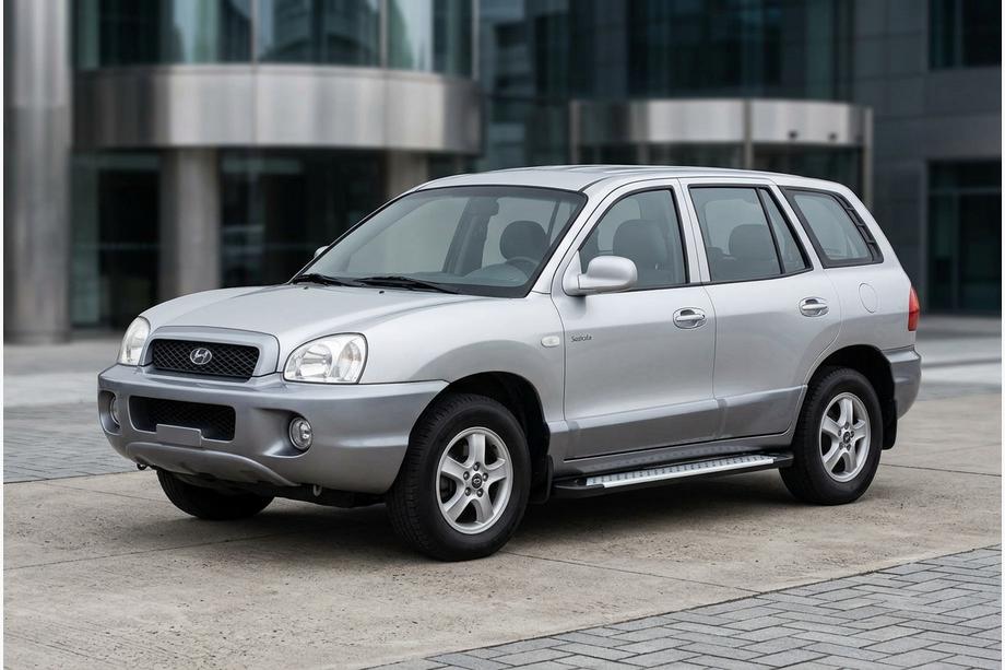 Hyundai Santa Fe 1 2000-2006 Praguri Laterale Allmond Grey (2 buc, Aluminiu) Foto 1