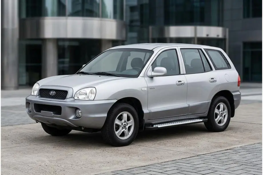Hyundai Santa Fe 1 2000-2006 Praguri Laterale Allmond Grey (2 buc, Aluminiu) Image