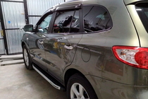 Hyundai Santa Fe 2 2006-2012 Praguri Laterale Fullmond (2 buc, aluminiu) foto 2