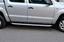Volkswagen Amarok 2010-2022 Praguri laterale Fullmond Grey (2 buc, aluminiu) foto 1