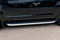 Volkswagen Amarok 2010-2022 Praguri laterale Fullmond Grey (2 buc, aluminiu) foto 2