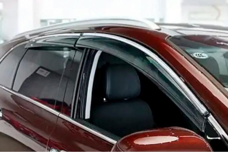 Audi Q7 2015–2026 Deflectoare geamuri cu ornament crom (4 buc, HIC) Foto 4
