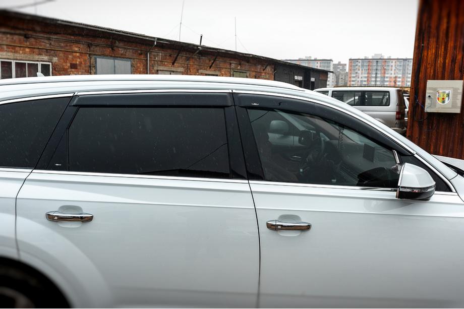 Audi Q7 2015–2026 Deflectoare geamuri cu ornament crom (4 buc, HIC) Foto 2