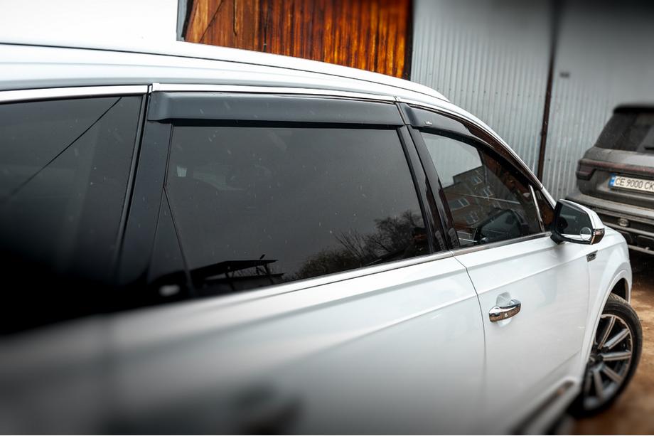 Audi Q7 2015–2026 Deflectoare geamuri cu ornament crom (4 buc, HIC) Foto 3