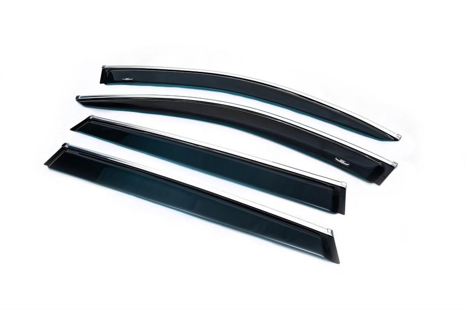 Audi Q7 2015–2026 Deflectoare geamuri cu ornament crom (4 buc, HIC) Foto 6