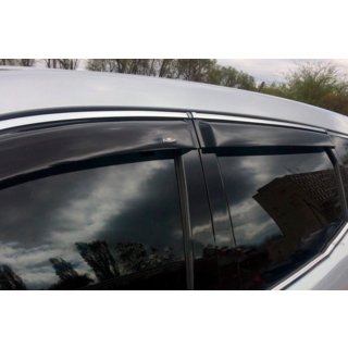 Deflectoare geamuri cu ornament crom LONG (4 buc, HIC) Hyundai Santa Fe 3 2012-2018 foto 4